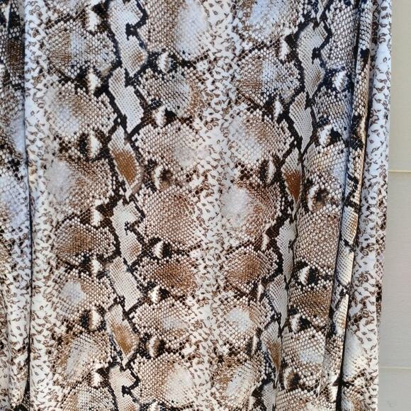 Chico's Satin Snakeskin Animal Print Swing Trapeze Mini Dress/Tunic XL chico's 3 - Picture 3 of 9